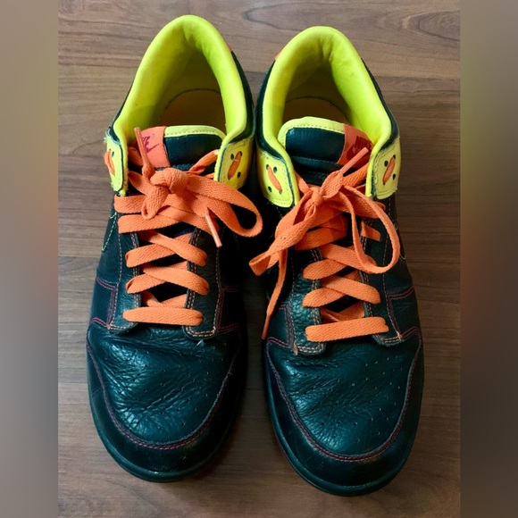 NIKE Men’s Dunk Low “Nyx” Sneakers Black/Yellow/Orange Size 12 - 2008 RARE - Picture 2 of 7